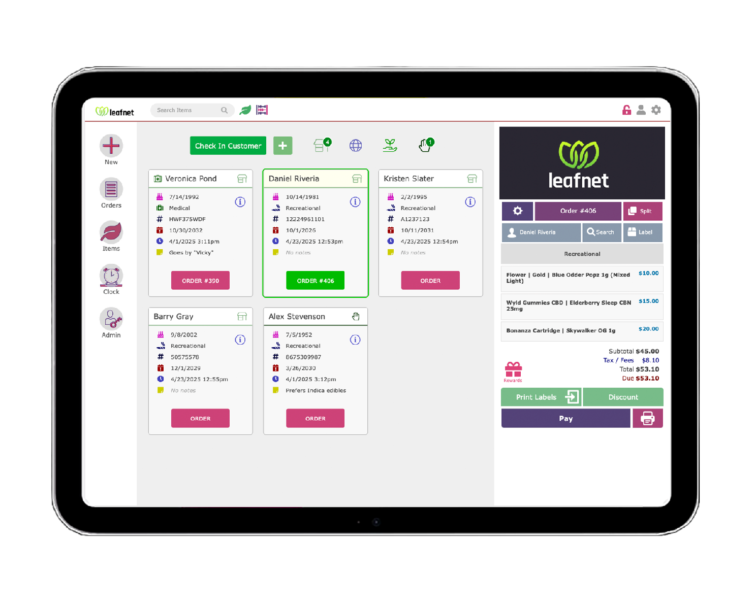 Leafnet Cannabis Point of Sale